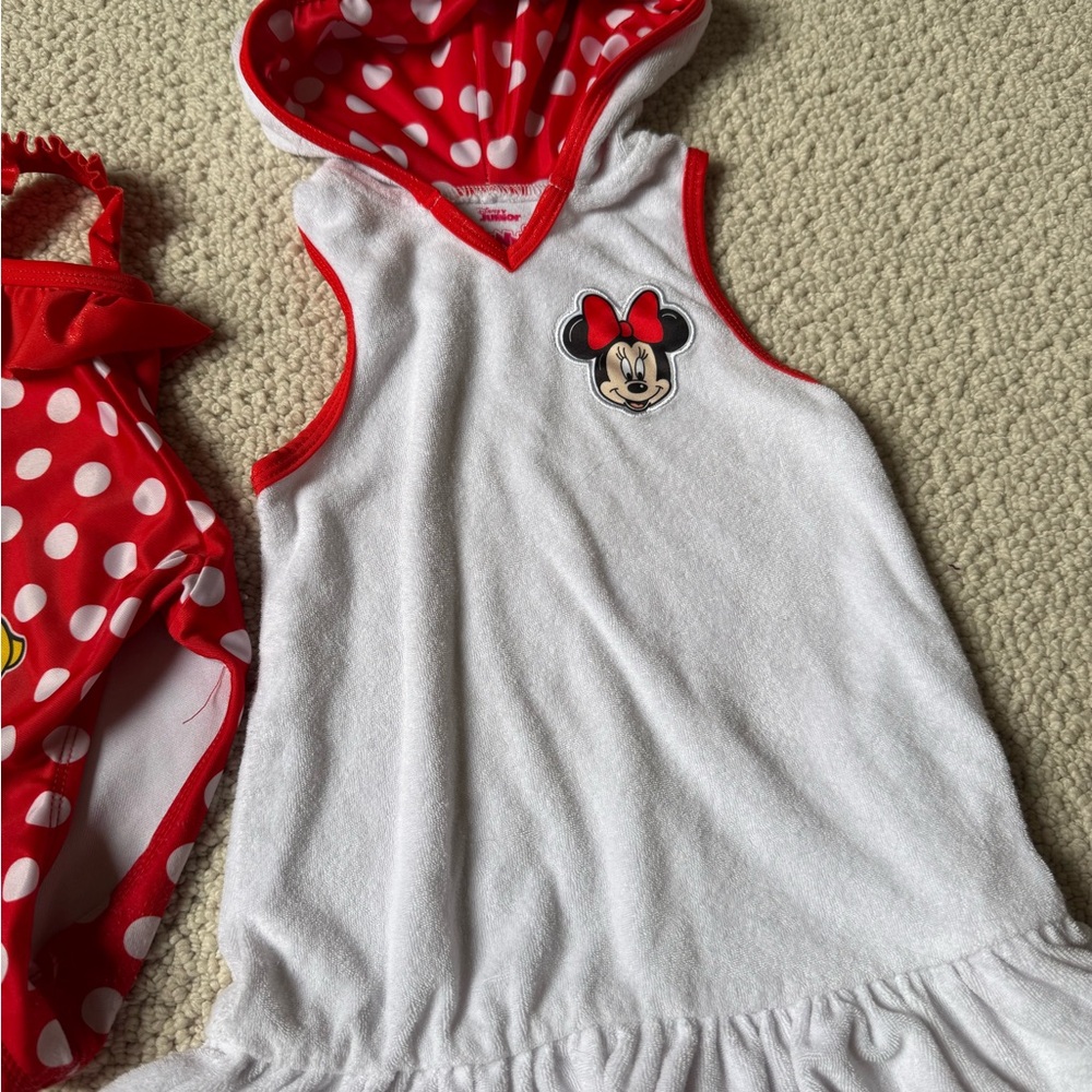 18m Stitchy Fish Minnie Mouse Bubble and Disney brand Minnie Swimsuit/Coverup - Picture 5 of 5